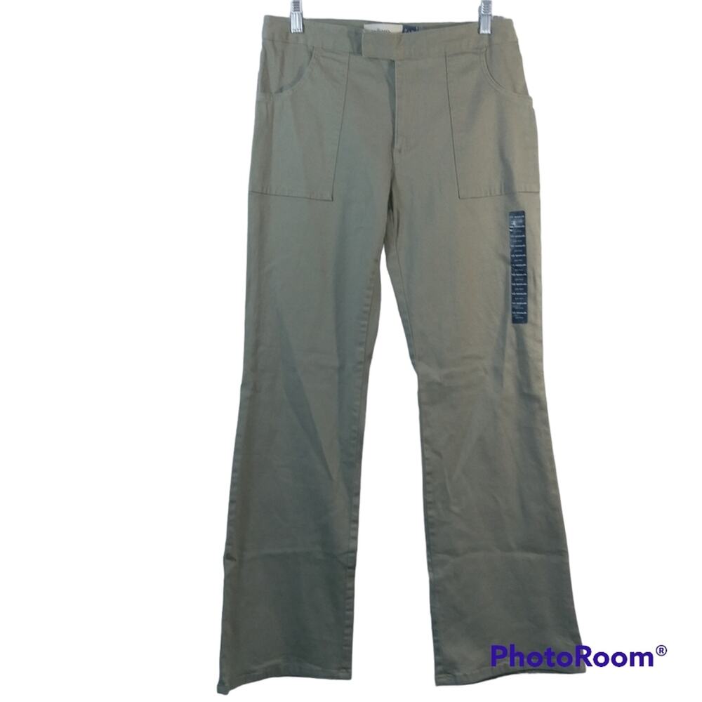 Vintage Gap Tan Flat Front Flare Pants Y2K  Size 10